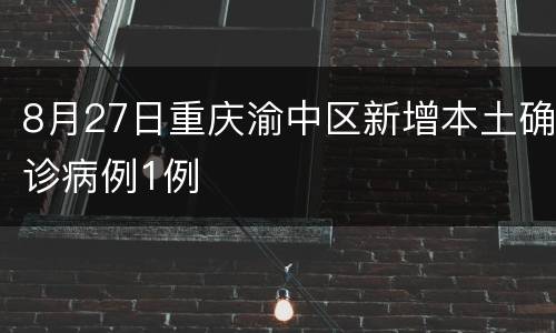 8月27日重庆渝中区新增本土确诊病例1例