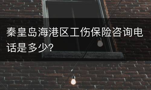 秦皇岛海港区工伤保险咨询电话是多少？