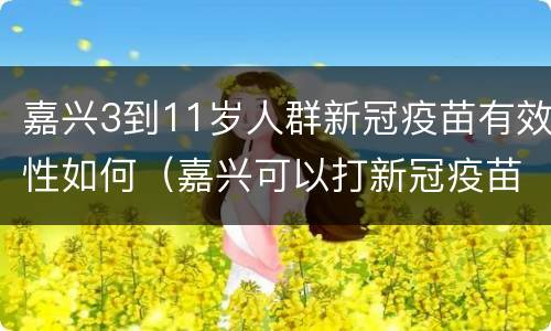 嘉兴3到11岁人群新冠疫苗有效性如何（嘉兴可以打新冠疫苗）