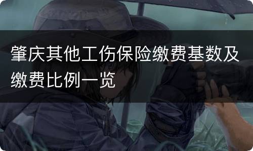 肇庆其他工伤保险缴费基数及缴费比例一览