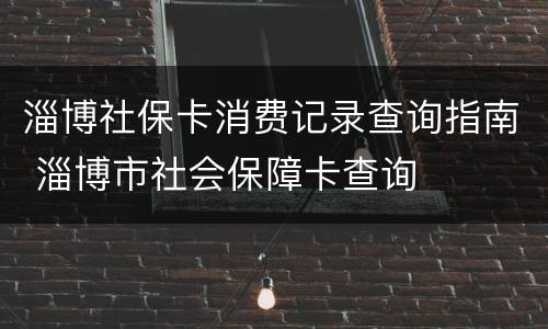 淄博社保卡消费记录查询指南 淄博市社会保障卡查询