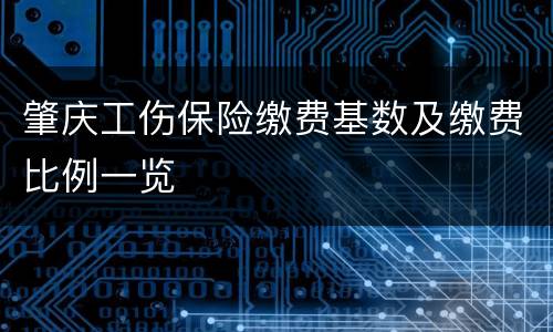 肇庆工伤保险缴费基数及缴费比例一览