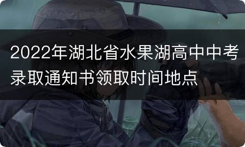 2022年湖北省水果湖高中中考录取通知书领取时间地点