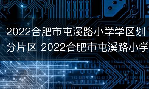 2022合肥市屯溪路小学学区划分片区 2022合肥市屯溪路小学学区划分片区图