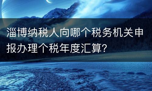 淄博纳税人向哪个税务机关申报办理个税年度汇算？