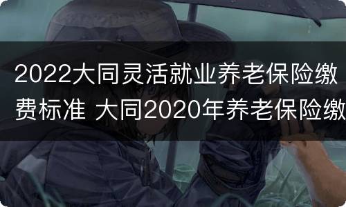 2022大同灵活就业养老保险缴费标准 大同2020年养老保险缴费标准
