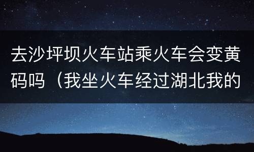 去沙坪坝火车站乘火车会变黄码吗（我坐火车经过湖北我的码会变黄吗）