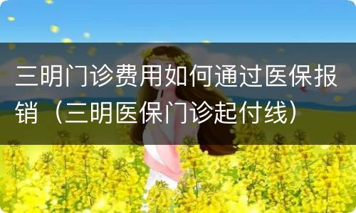 三明门诊费用如何通过医保报销（三明医保门诊起付线）