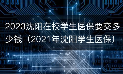2023沈阳在校学生医保要交多少钱（2021年沈阳学生医保）
