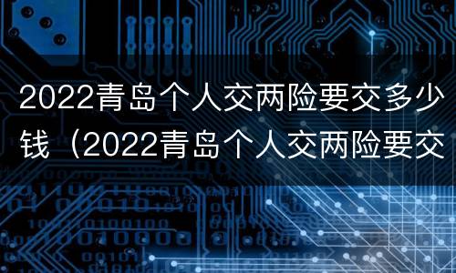 2022青岛个人交两险要交多少钱（2022青岛个人交两险要交多少钱一个月）