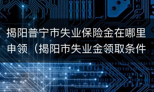 揭阳普宁市失业保险金在哪里申领（揭阳市失业金领取条件及标准）