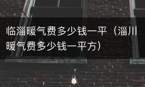 临淄暖气费多少钱一平（淄川暖气费多少钱一平方）