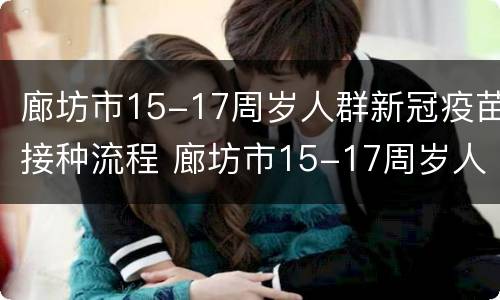 廊坊市15-17周岁人群新冠疫苗接种流程 廊坊市15-17周岁人群新冠疫苗接种流程图