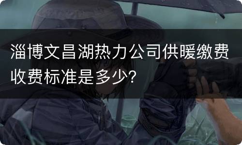 淄博文昌湖热力公司供暖缴费收费标准是多少？