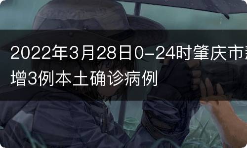 2022年3月28日0-24时肇庆市新增3例本土确诊病例
