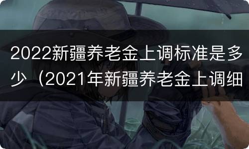 2022新疆养老金上调标准是多少（2021年新疆养老金上调细则）