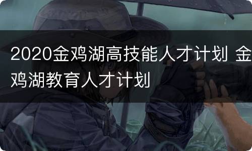 2020金鸡湖高技能人才计划 金鸡湖教育人才计划