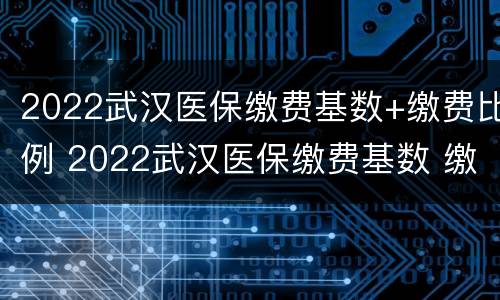 2022武汉医保缴费基数+缴费比例 2022武汉医保缴费基数 缴费比例表