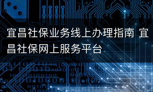 宜昌社保业务线上办理指南 宜昌社保网上服务平台