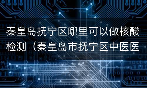 秦皇岛抚宁区哪里可以做核酸检测（秦皇岛市抚宁区中医医院核酸检测）