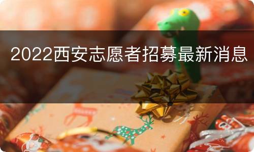 2022西安志愿者招募最新消息