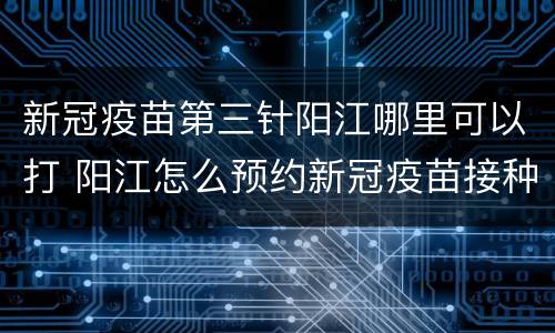 新冠疫苗第三针阳江哪里可以打 阳江怎么预约新冠疫苗接种第二针