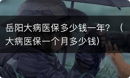 岳阳大病医保多少钱一年？（大病医保一个月多少钱）