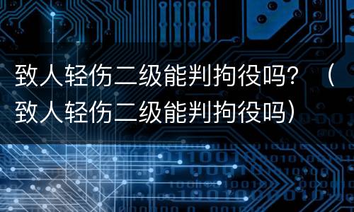 致人轻伤二级能判拘役吗？（致人轻伤二级能判拘役吗）