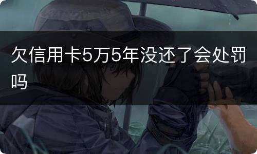欠信用卡5万5年没还了会处罚吗