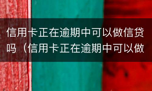 信用卡正在逾期中可以做信贷吗（信用卡正在逾期中可以做信贷吗安全吗）