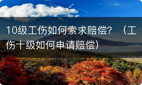 10级工伤如何索求赔偿？（工伤十级如何申请赔偿）