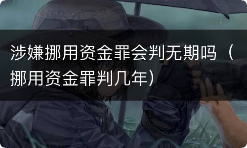 涉嫌挪用资金罪会判无期吗（挪用资金罪判几年）