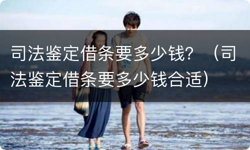 司法鉴定借条要多少钱？（司法鉴定借条要多少钱合适）