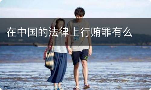 在中国的法律上行贿罪有么