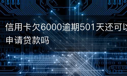 信用卡欠6000逾期501天还可以申请贷款吗