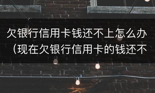 欠银行信用卡钱还不上怎么办（现在欠银行信用卡的钱还不上怎么办呀）