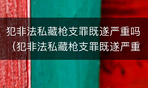 犯非法私藏枪支罪既遂严重吗（犯非法私藏枪支罪既遂严重吗怎么判）