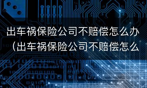 出车祸保险公司不赔偿怎么办（出车祸保险公司不赔偿怎么办理）