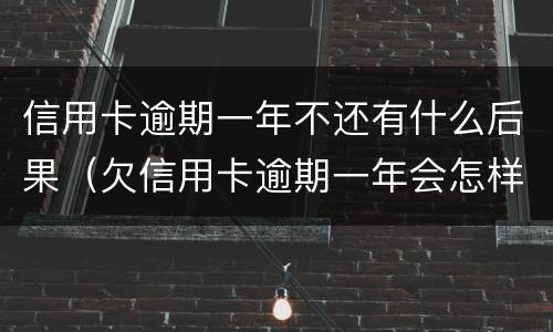 信用卡逾期一年不还有什么后果（欠信用卡逾期一年会怎样）