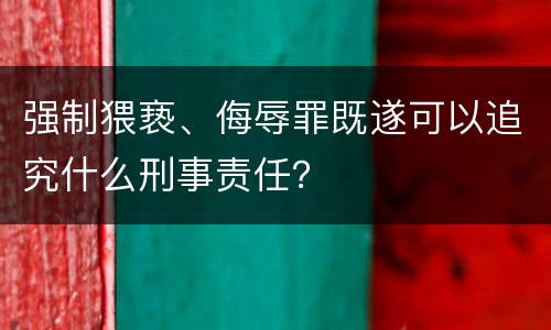 强制猥亵、侮辱罪既遂可以追究什么刑事责任？