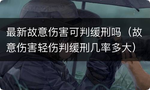最新故意伤害可判缓刑吗（故意伤害轻伤判缓刑几率多大）