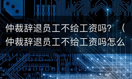 仲裁辞退员工不给工资吗？（仲裁辞退员工不给工资吗怎么办）