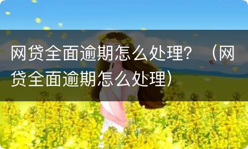 网贷全面逾期怎么处理？（网贷全面逾期怎么处理）