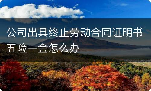 公司出具终止劳动合同证明书五险一金怎么办