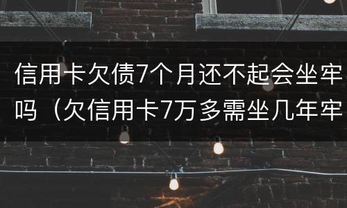 信用卡欠债7个月还不起会坐牢吗（欠信用卡7万多需坐几年牢）