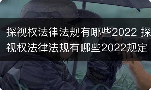 探视权法律法规有哪些2022 探视权法律法规有哪些2022规定