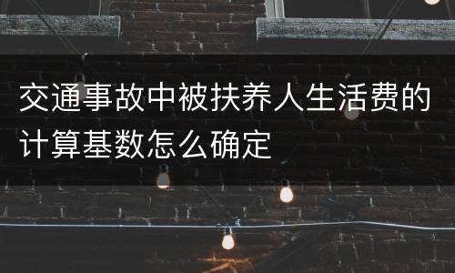交通事故中被扶养人生活费的计算基数怎么确定