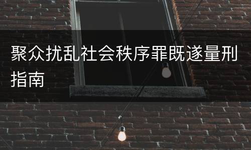 聚众扰乱社会秩序罪既遂量刑指南