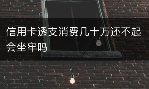 信用卡透支消费几十万还不起会坐牢吗