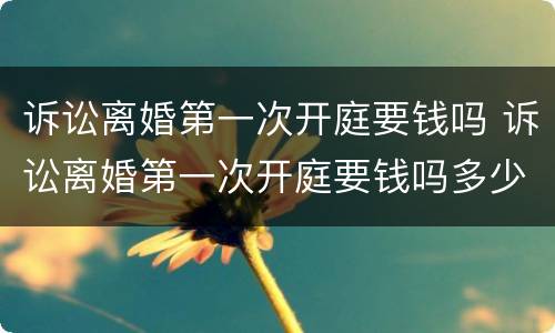 诉讼离婚第一次开庭要钱吗 诉讼离婚第一次开庭要钱吗多少钱